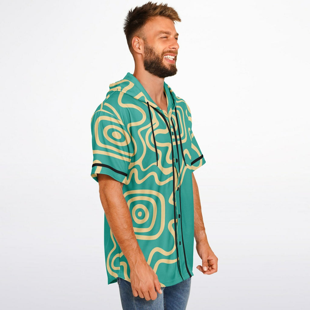 Doodle Splat Hooded Baseball Jersey