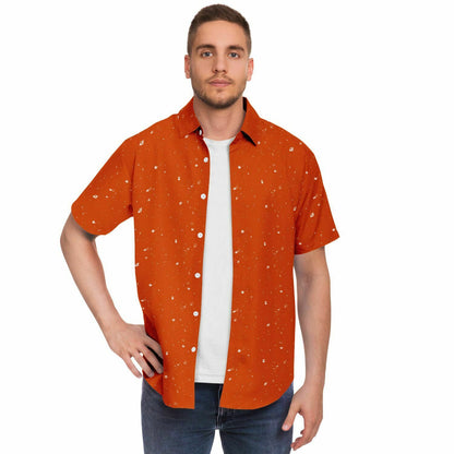 Galaxy Print Re-Release Button-Up - Orange