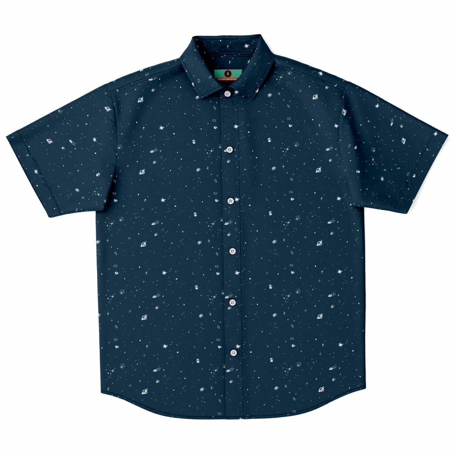 Galaxy Print Re-Release Button-Up - Navy