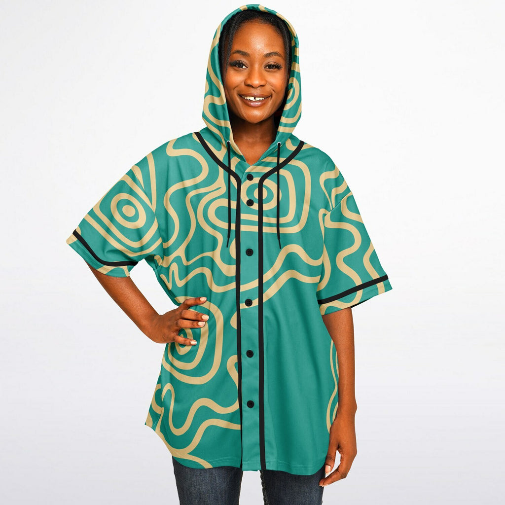 Doodle Splat Hooded Baseball Jersey
