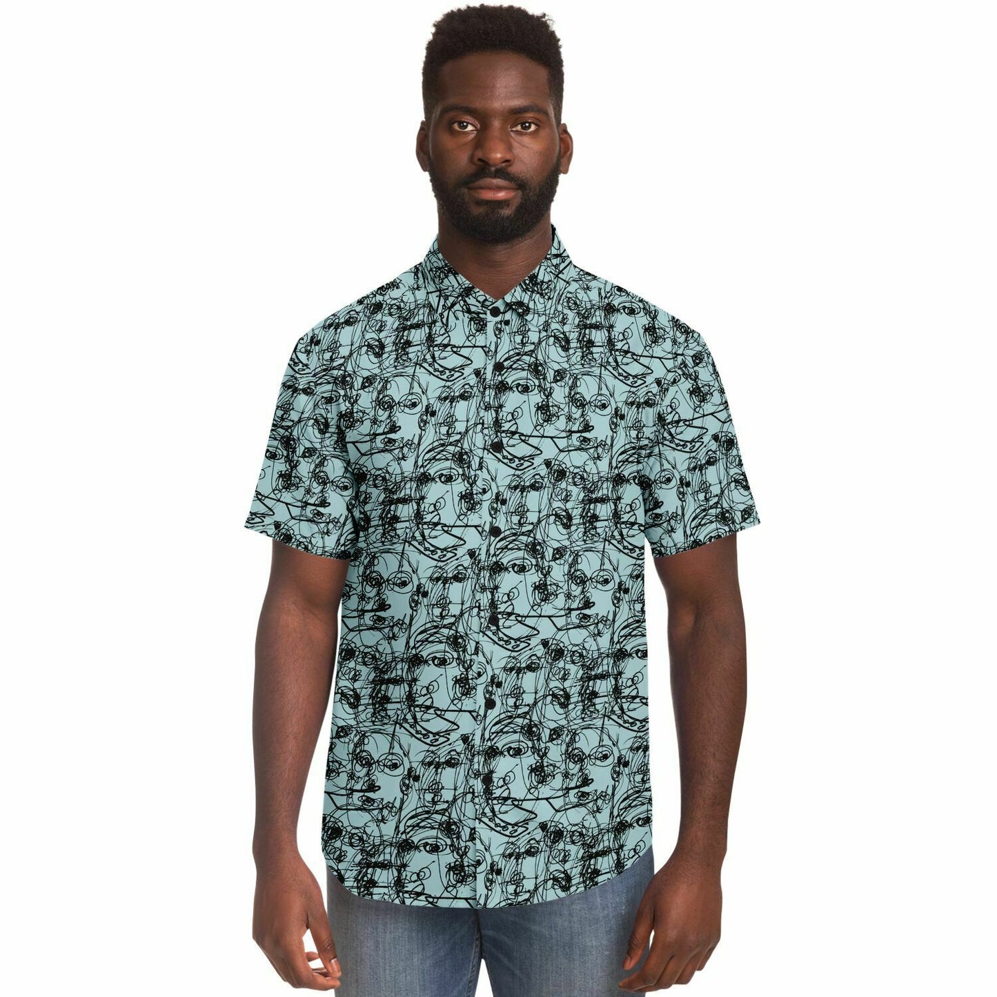 Many Faces Teal Button-Up | Fall/Winter 2023 Collection