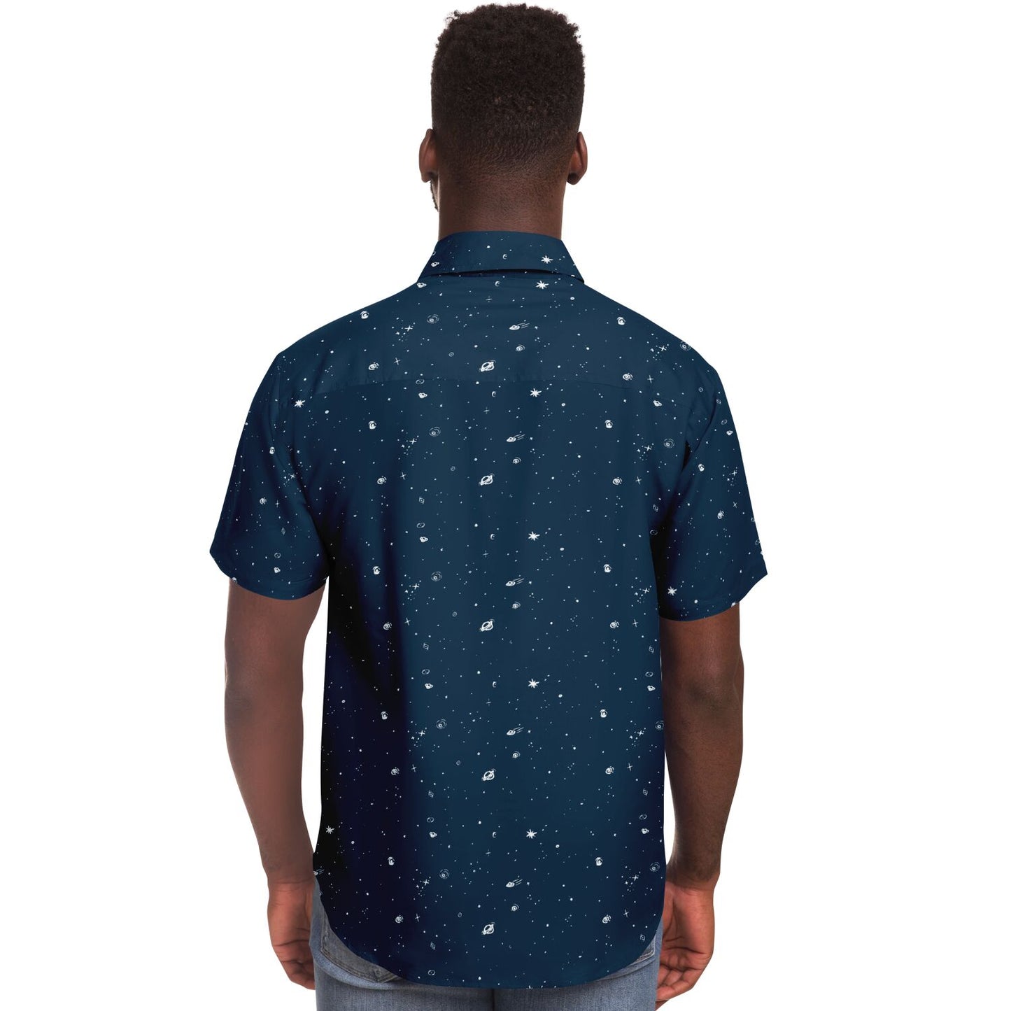 Galaxy Print Re-Release Button-Up - Navy