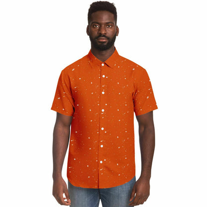 Galaxy Print Re-Release Button-Up - Orange