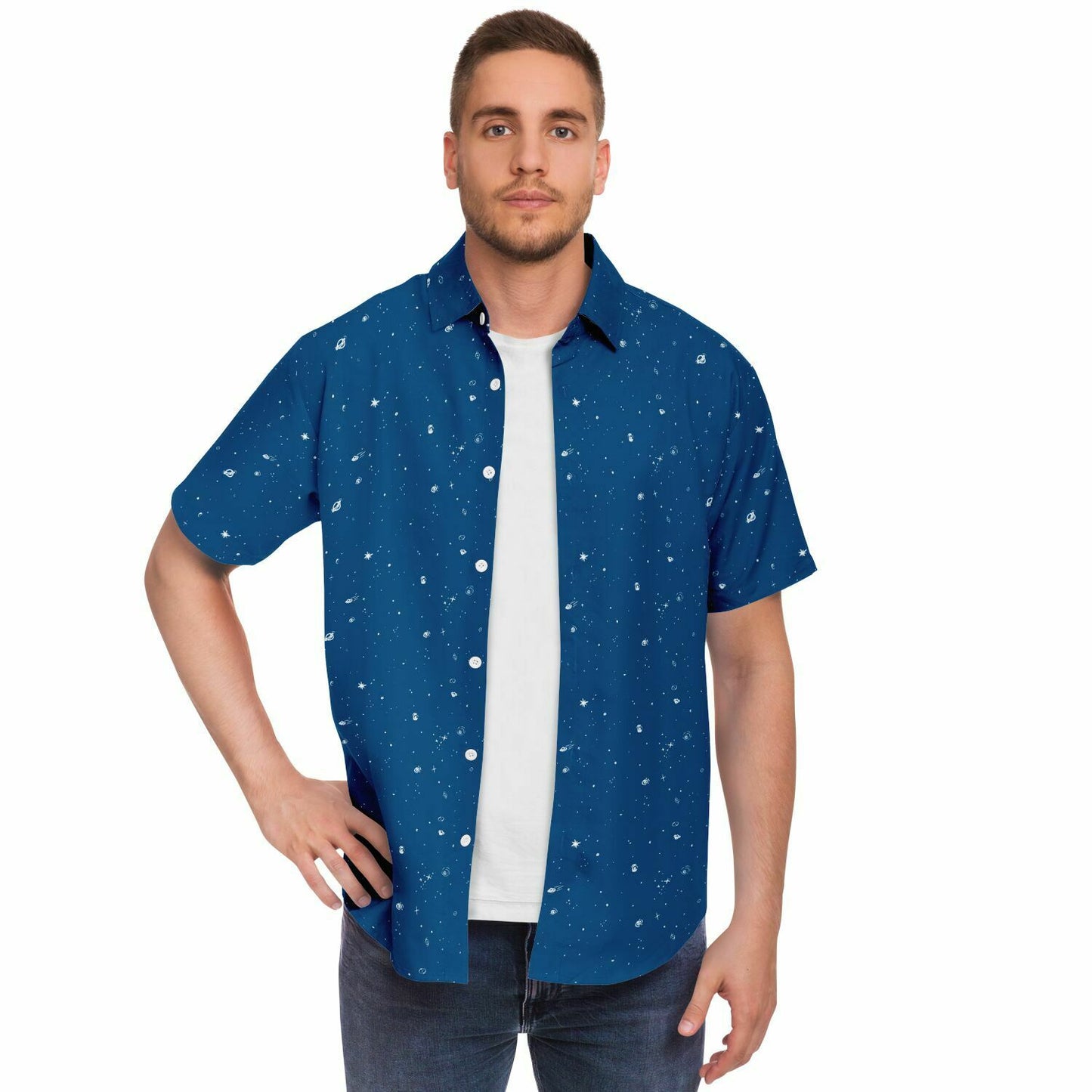 Galaxy Print Re-Release Button-Up - Dusk