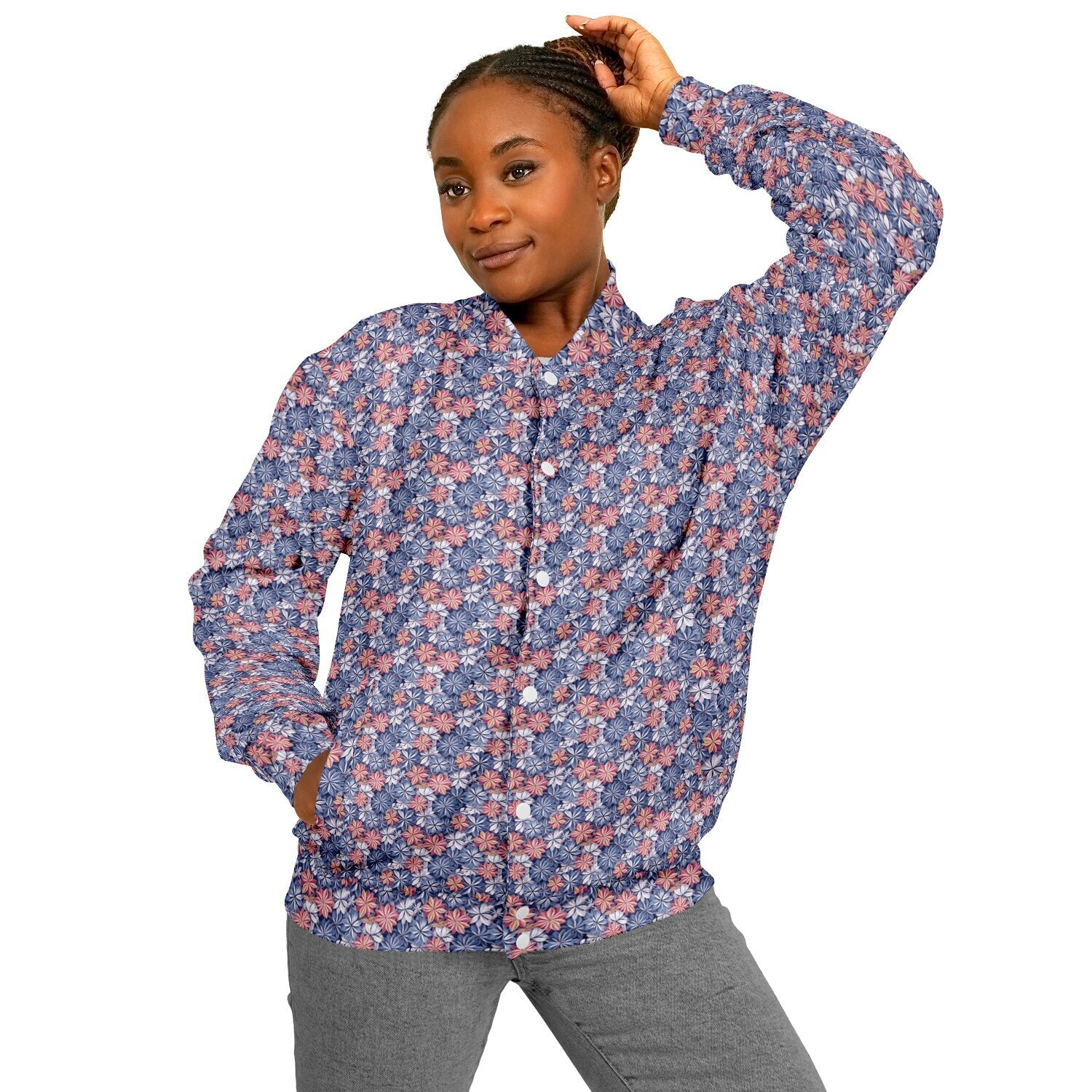 Bizarro 2025 Floral Baseball Jacket