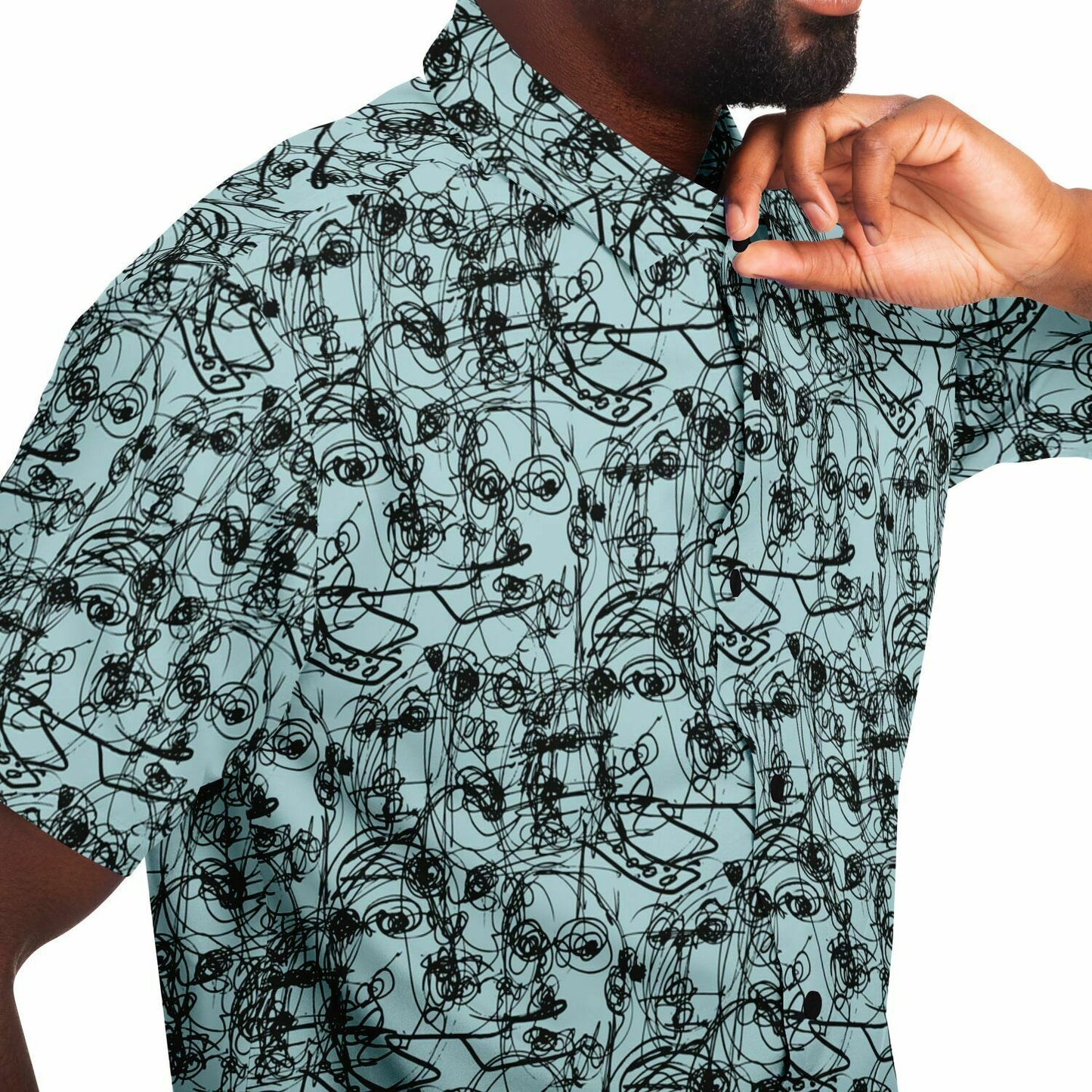 Many Faces Teal Button-Up | Fall/Winter 2023 Collection