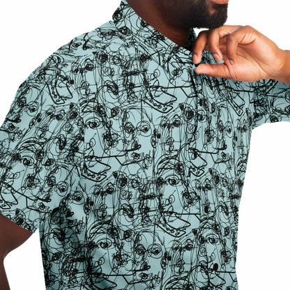 Many Faces Teal Button-Up | Fall/Winter 2023 Collection