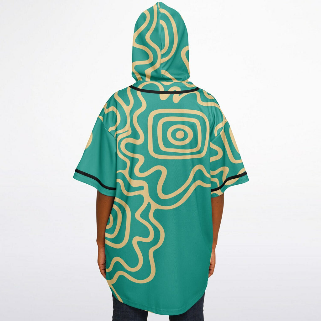 Doodle Splat Hooded Baseball Jersey