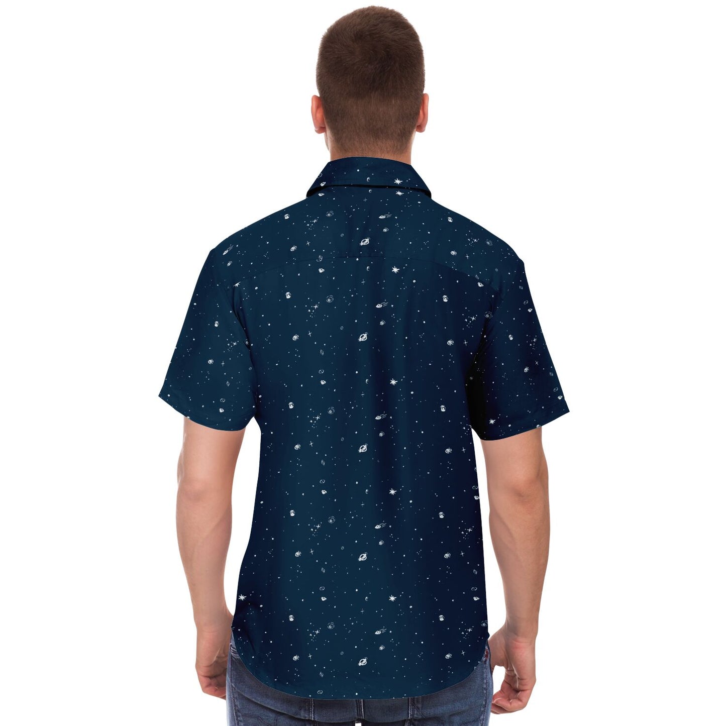 Galaxy Print Re-Release Button-Up - Navy