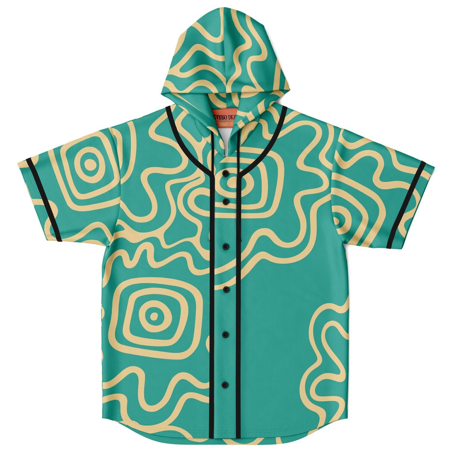 Doodle Splat Hooded Baseball Jersey