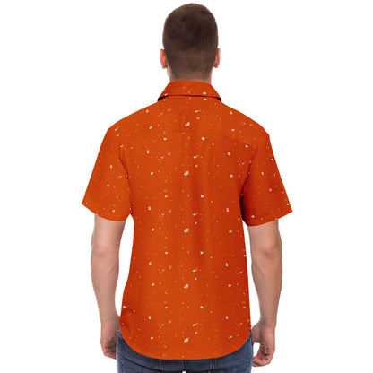 Galaxy Print Re-Release Button-Up - Orange