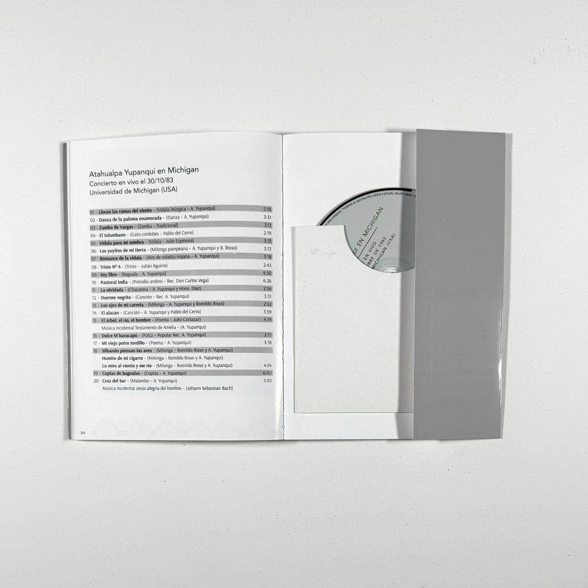 "Atahualpa Yupanqui en Michigan" Book + CD