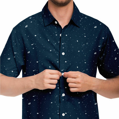 Galaxy Print Re-Release Button-Up - Navy