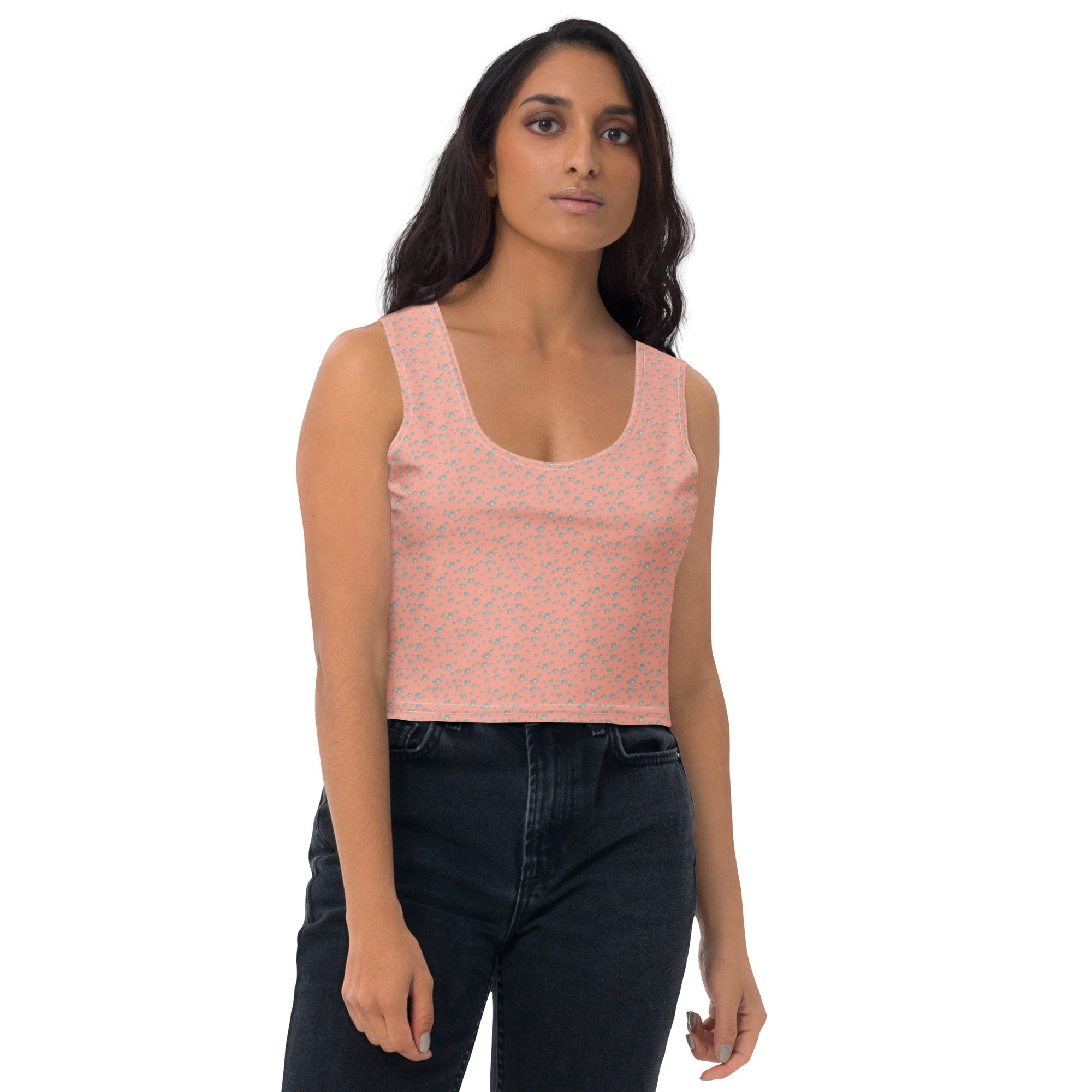 Floral Crop Top - Peach | Fall/Winter 2023 Collection