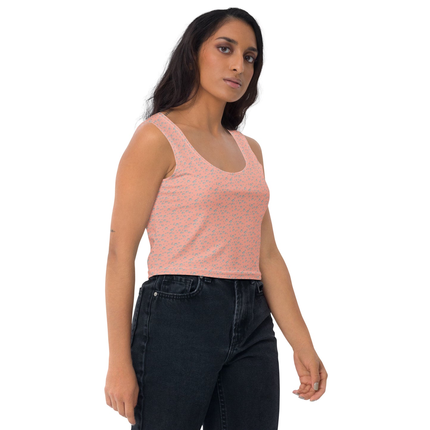 Floral Crop Top - Peach | Fall/Winter 2023 Collection