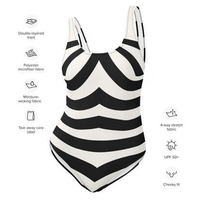 CLASSIC 'BD' STRIPED One-Piece Swimsuit