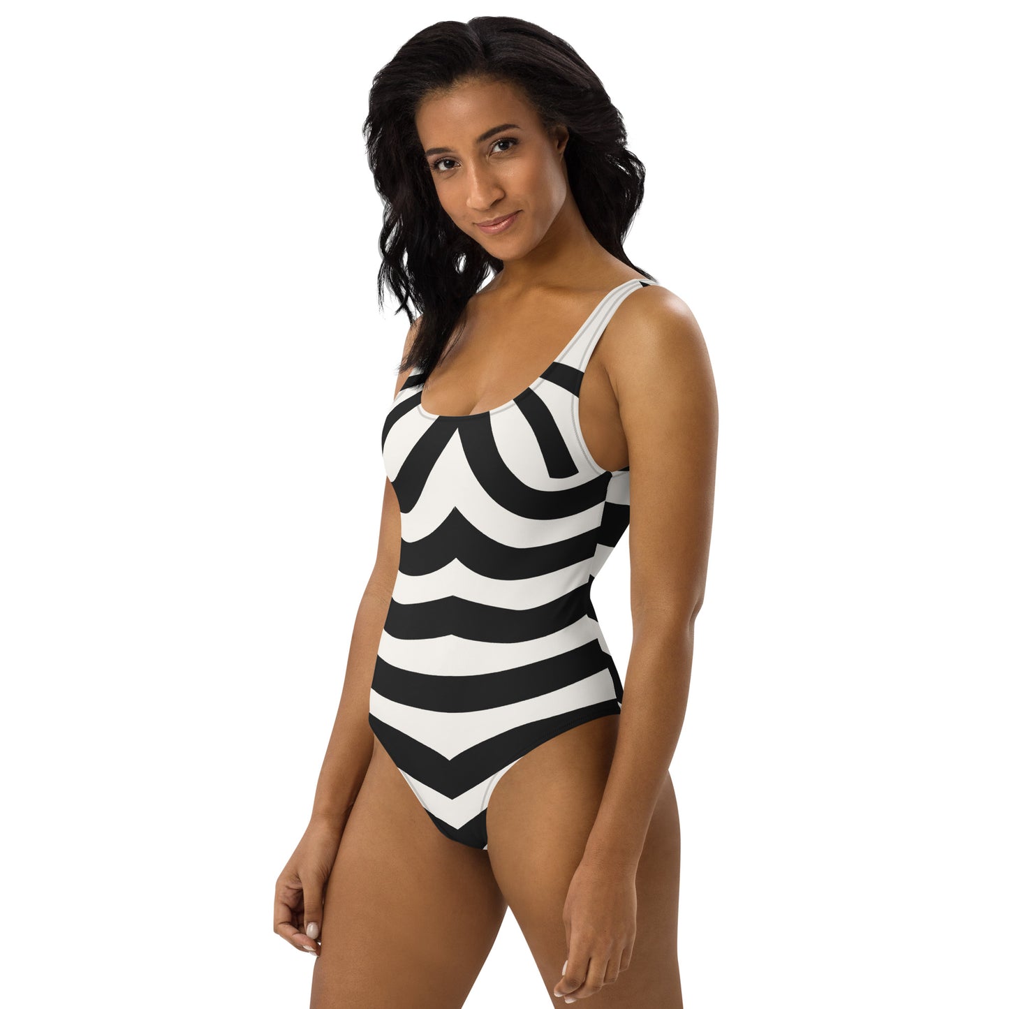 CLASSIC 'BD' STRIPED One-Piece Swimsuit