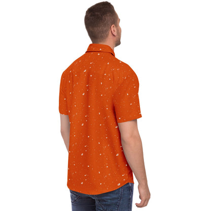 Galaxy Print Re-Release Button-Up - Orange