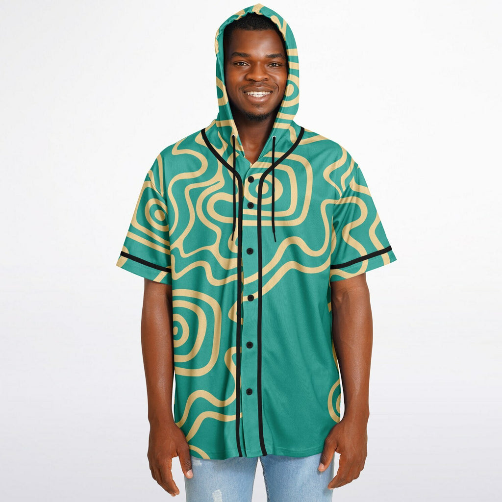 Doodle Splat Hooded Baseball Jersey