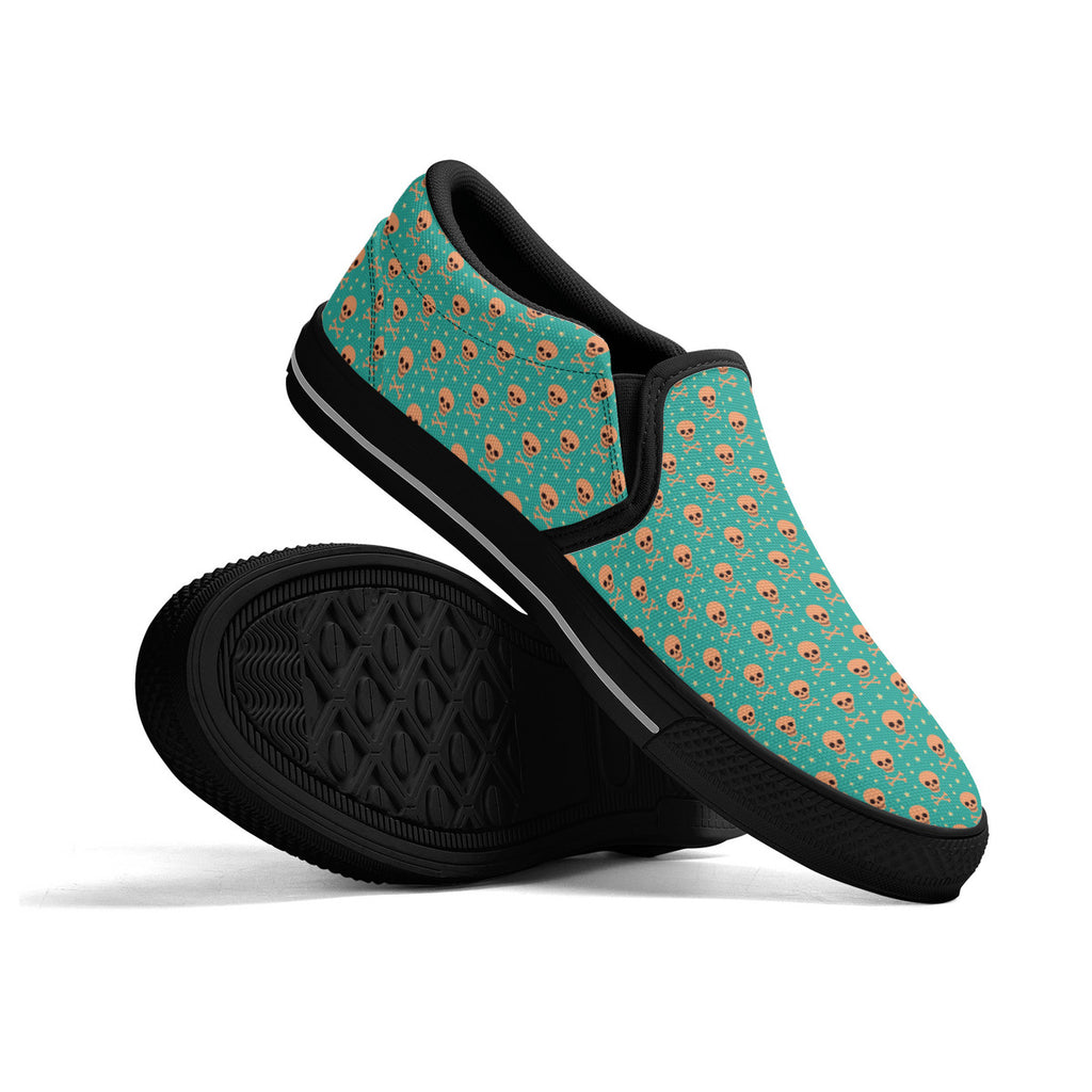 Bizarro 2025 Happy Skullz Slip-On Unisex Shoes