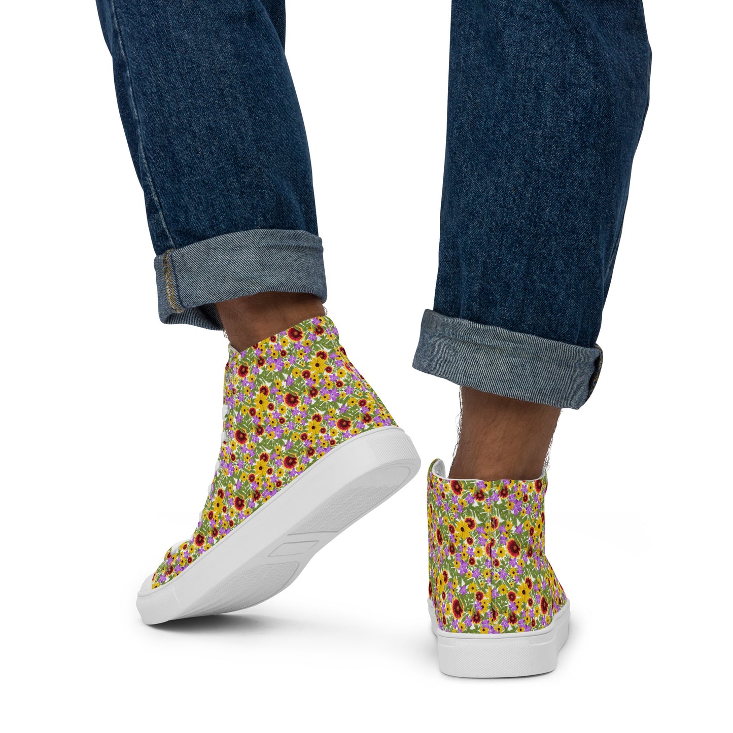 Florida Native Flower Print High-Tops