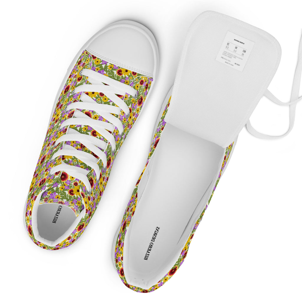 Florida Native Flower Print High-Tops