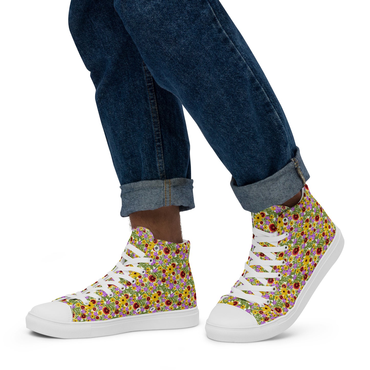 Florida Native Flower Print High-Tops