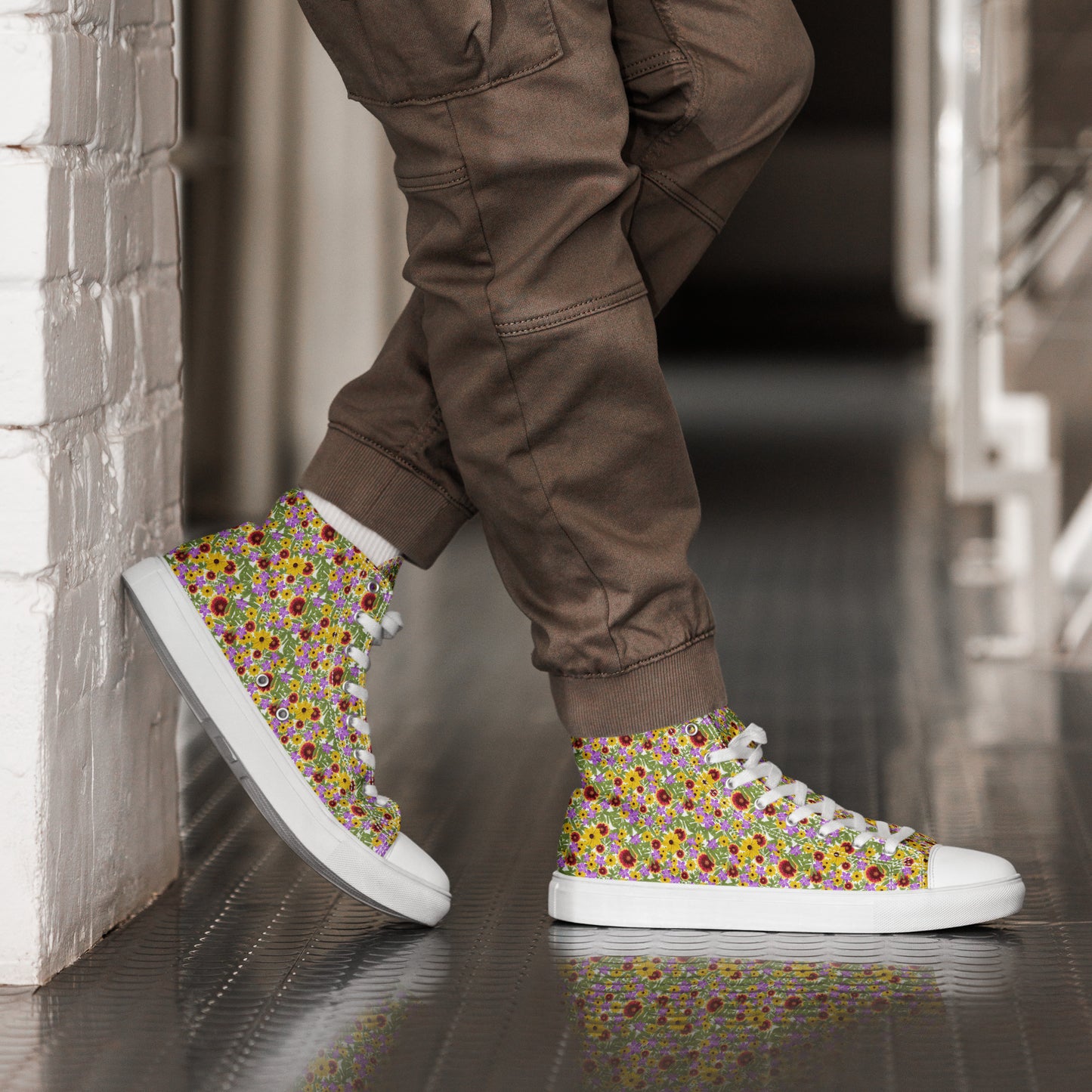 Florida Native Flower Print High-Tops