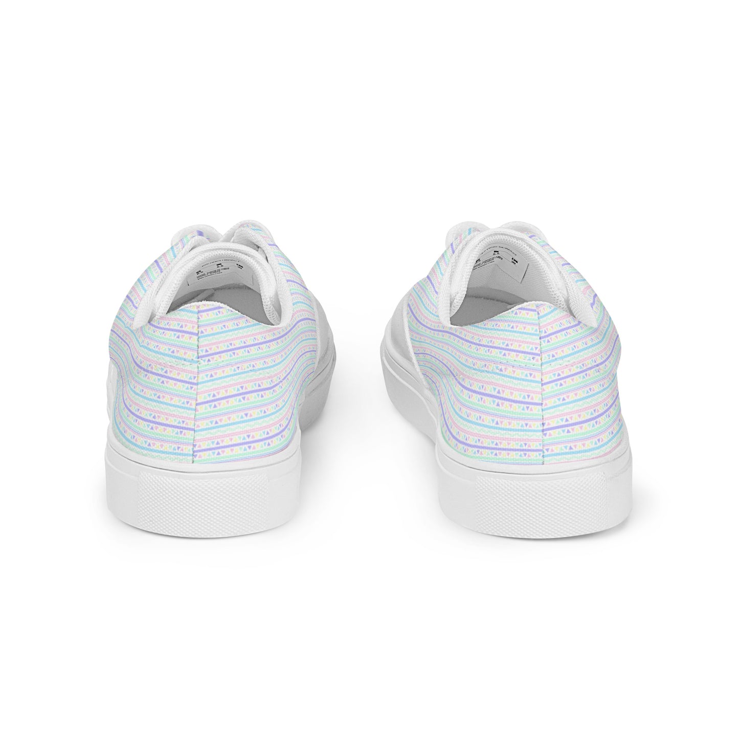 Geo Print Vaporwave Lace-Up Sneakers