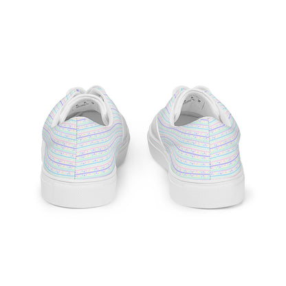 Geo Print Vaporwave Lace-Up Sneakers