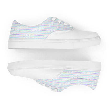 Geo Print Vaporwave Lace-Up Sneakers