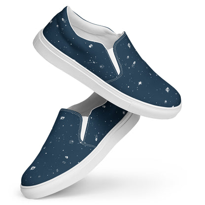 Galaxy Print Re-Release Slip-On Shoes - Navy