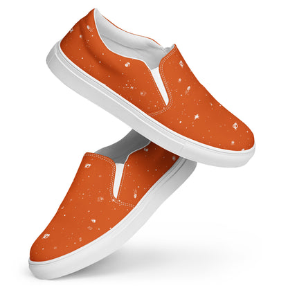 Galaxy Print Re-Release Slip-On Shoes - Orange