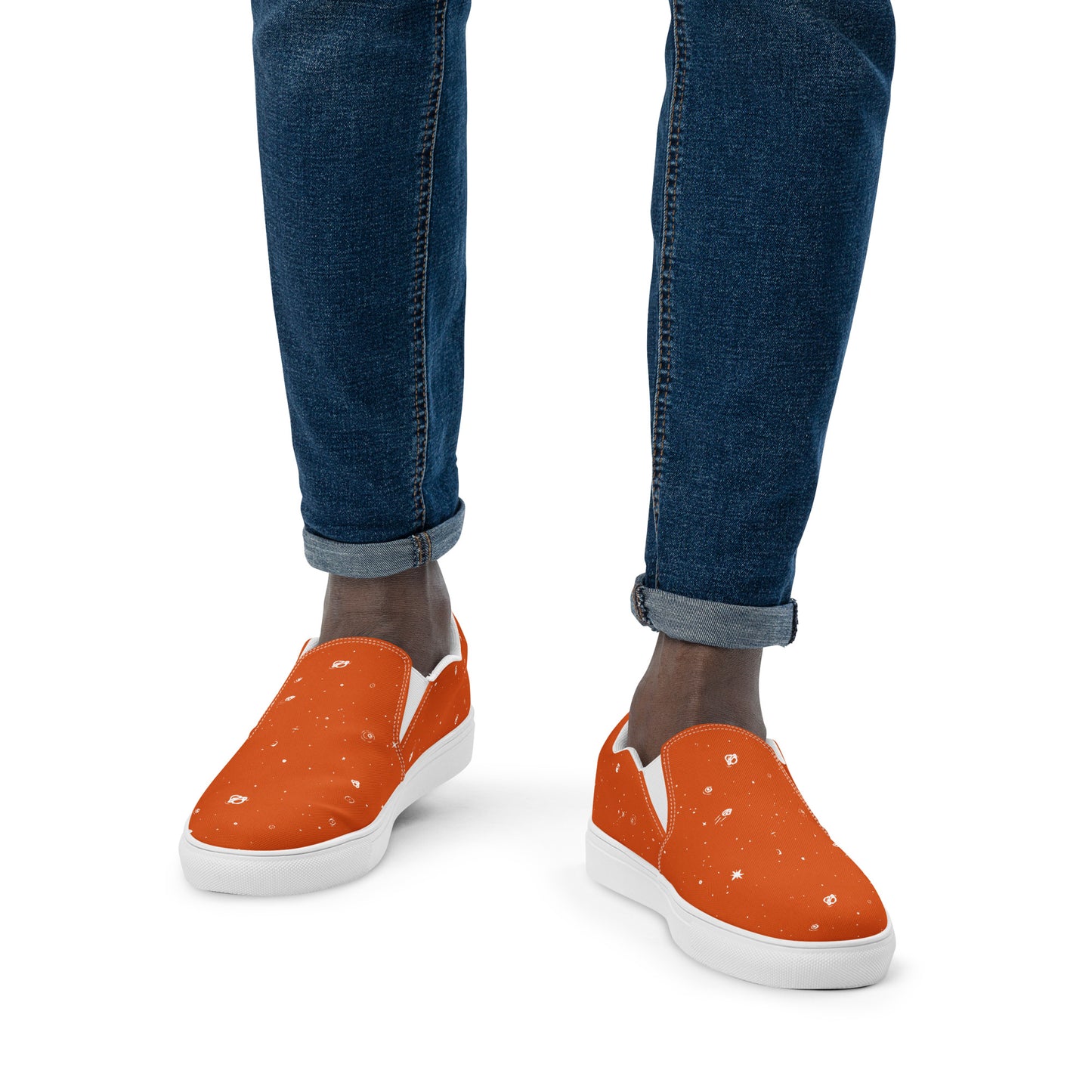 Galaxy Print Re-Release Slip-On Shoes - Orange