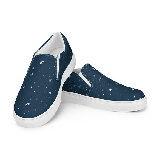 Galaxy Print Re-Release Slip-On Shoes - Navy