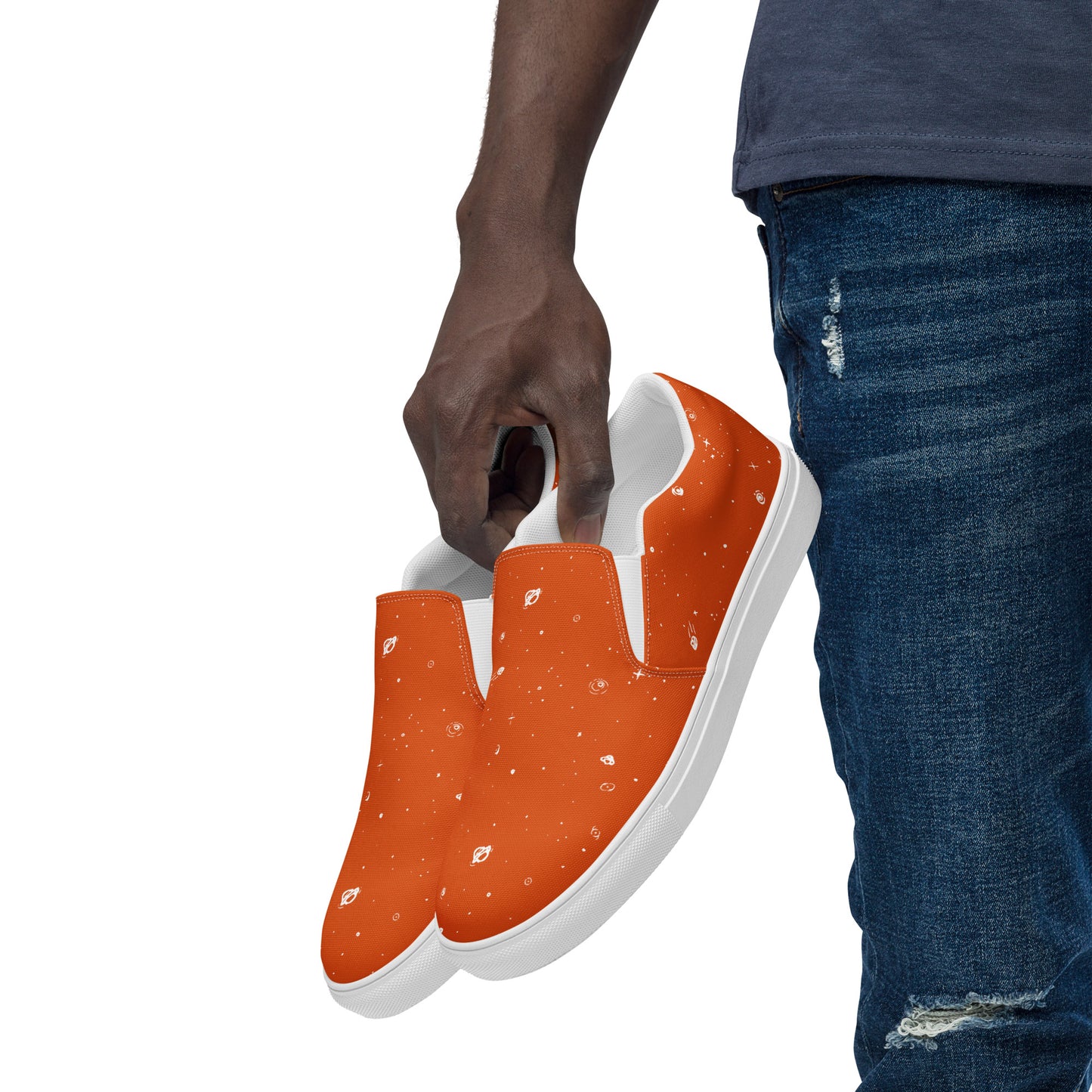 Galaxy Print Re-Release Slip-On Shoes - Orange