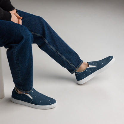 Galaxy Print Re-Release Slip-On Shoes - Navy