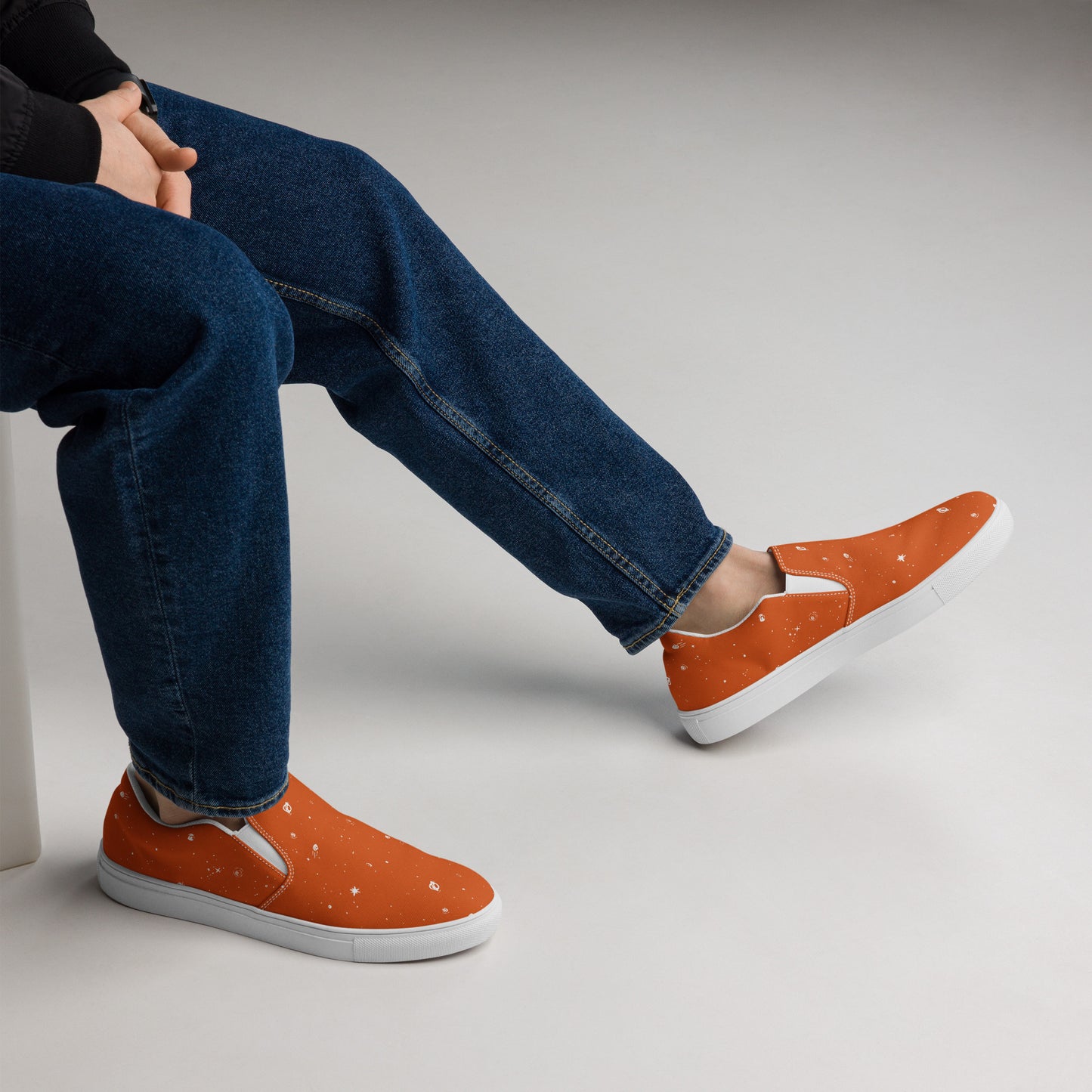 Galaxy Print Re-Release Slip-On Shoes - Orange