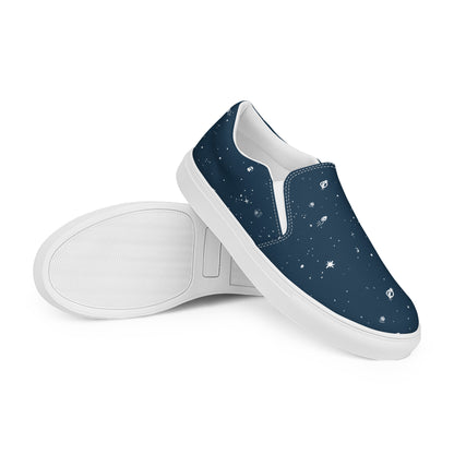 Galaxy Print Re-Release Slip-On Shoes - Navy