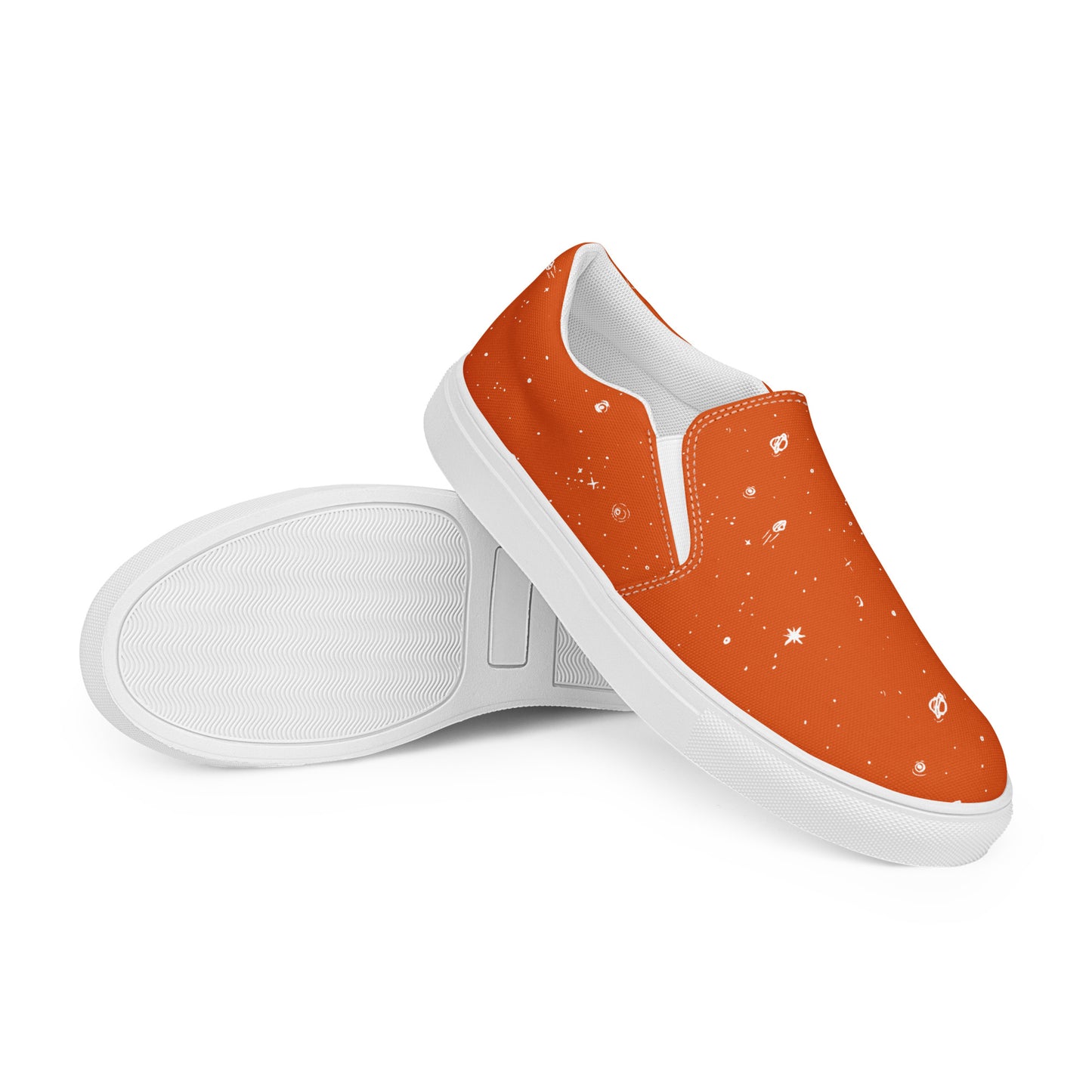 Galaxy Print Re-Release Slip-On Shoes - Orange