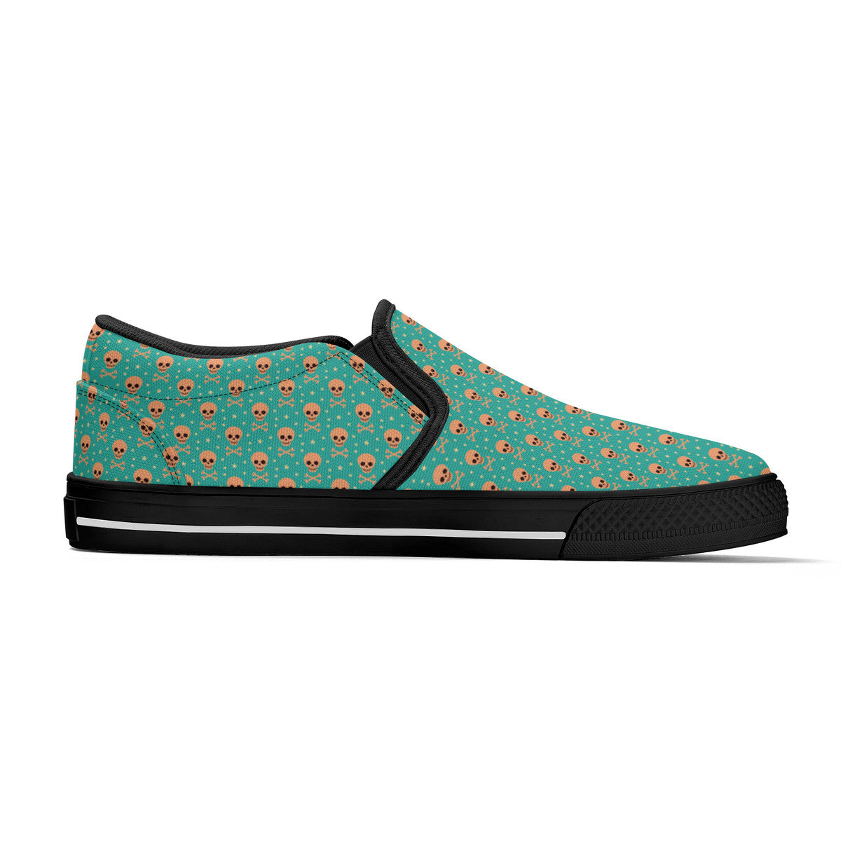 Bizarro 2025 Happy Skullz Slip-On Unisex Shoes – Bizarro Designs
