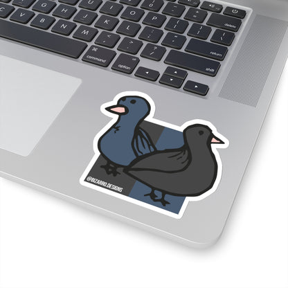 "Black and Blue Birds" | Bizarro Stickers