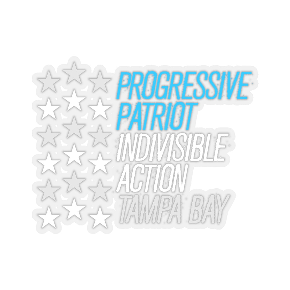 Progressive Patriot Clear Cut Sticker