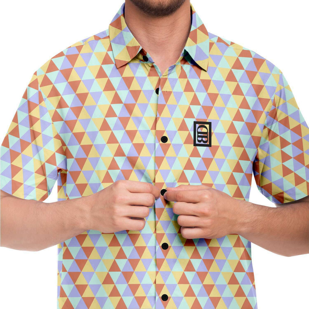 Bizarro Triangle Pattern Short Sleeve Button-Up | Spring '22 Collection
