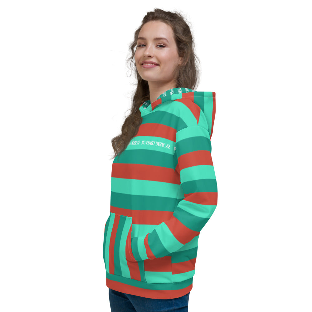 Tri-Stripe Unisex Hoodie - Green/Orange | Fall/Winter 2020