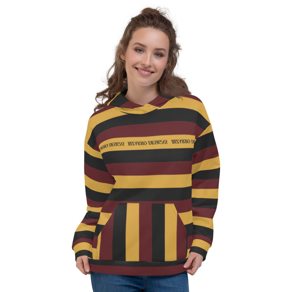 Tri-Stripe Unisex Hoodie - Maroon/Mustard | Fall/Winter 2020