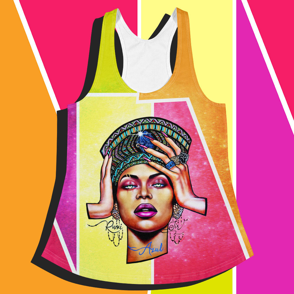 "Beyoncé x Homecoming x Qween" Women's Racerback | Painkiller Cam Wearable Art