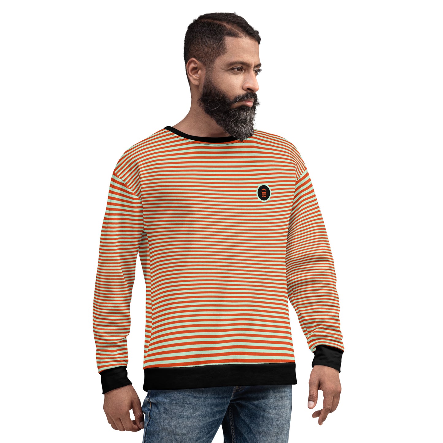 Bizarro Wave Stripe Sweater Teal/Orange | Fall 2022 Collection