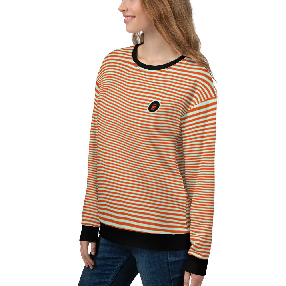 Bizarro Wave Stripe Sweater Teal/Orange | Fall 2022 Collection