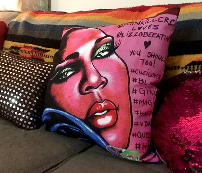 "LIZZO" Pillow Case | Painkiller Cam Art